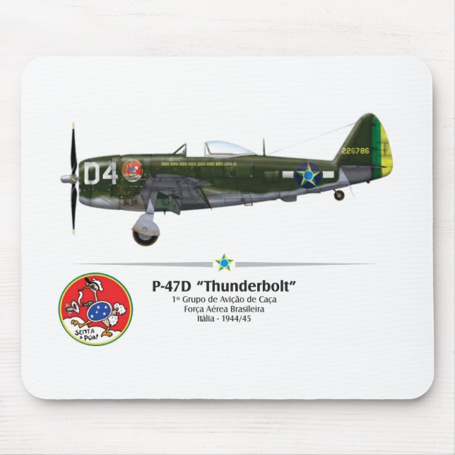 P-47D Thunderbolt FAB,- setzt sich der Stachel - Mousepad (Vorne)