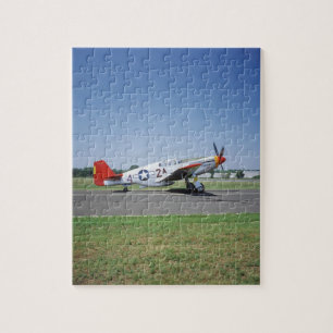 P-51 C Tuskegee Red Tail Flugzeug bei der CAF Air Puzzle