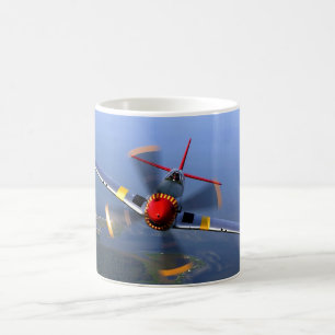 P-51 Kampfflugzeug Kaffeetasse