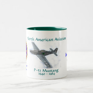 P-51 MUSTANG, 7. Kämpfer-Geschwader Zweifarbige Tasse