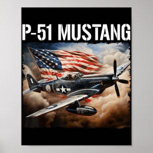P-51 Mustang American Ww2 Kampfflugzeug P-51 Mu Poster