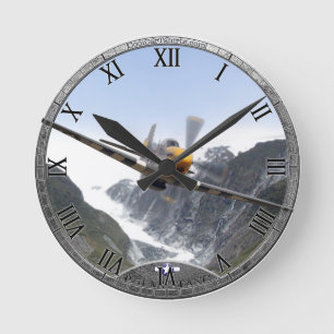 P-51 Mustang Clock Runde Wanduhr