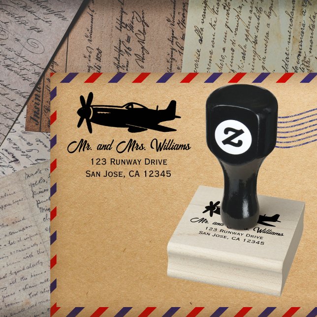 P-51 Mustang Flugzeug Cool Pilot Fun Aviation Gummistempel (Von Creator hochgeladen)