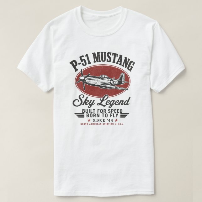 P-51 Mustang – Sky Legend T-Shirt (Design vorne)