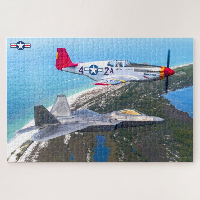 P-51 MUSTANG und F-22 RAPTOR (20 x 30 INCH) Puzzle (Horizontal)