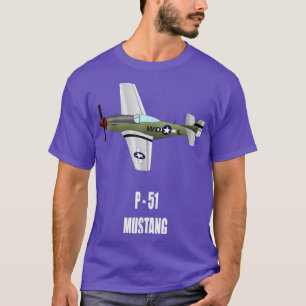 P-51 MUSTANG WELTKRIEG II MILITÄRFLUGZEUG SHIRT