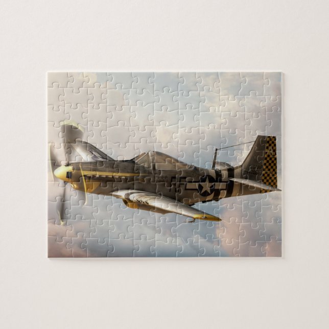 P-51 Mustang World War II Fighter Flugzeug Puzzle (Horizontal)