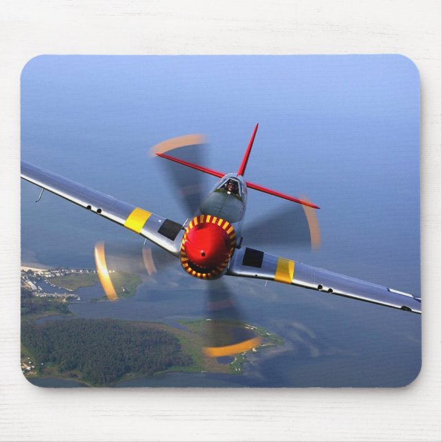 P-51 Mustang WWII American Fighter Airplane Mousepad (Vorne)
