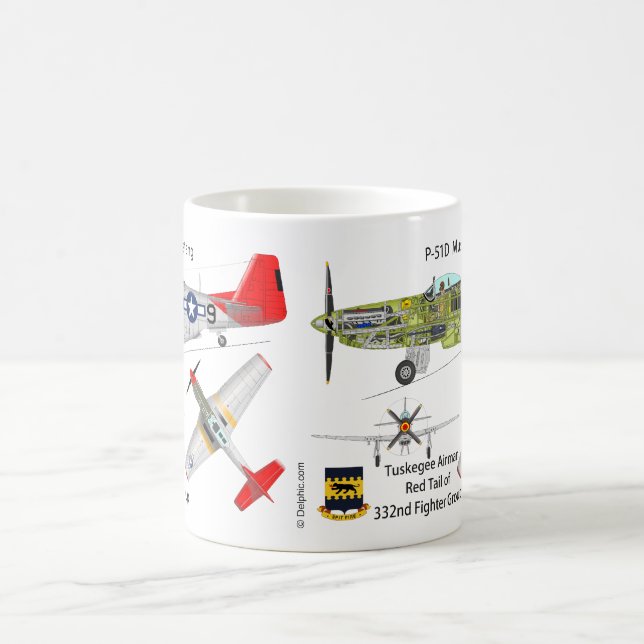 P-51 Tuskegee Mustang-Tasse Tasse (Mittel)
