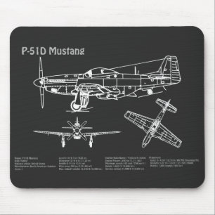 P-51D Mustang - Flugzeugkonzept PD Mousepad