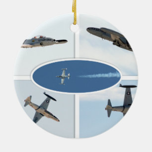 P-80 Shooting Star 5 Flugzeug Set Keramikornament