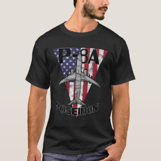 P-8 Poseidon Militärflugzeug Patriotisch Vintage T-Shirt