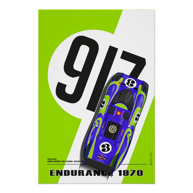 P 917 Larrousse-Kauhsen LM 1970 Green Poster (Vorderseite)