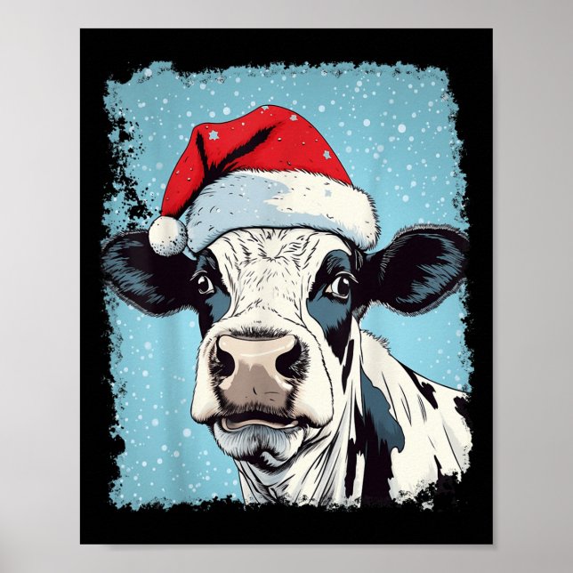 P Art Colorful Cow Christmas  Poster (Vorne)