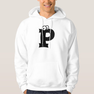 P, Buchstabe mit Augenbrauen Hoodie