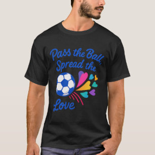 P Byll verbreitet die Liebe Regenbogen-Fußball-Des T-Shirt