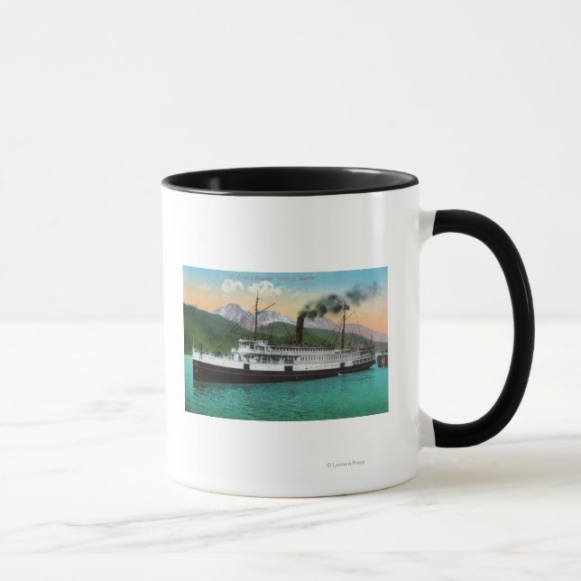P. C. Co. Steamer "City of Seattle" Tasse (Rechts)