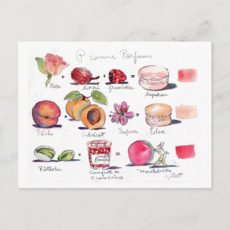 P comme Parfum Macaron Postkarte