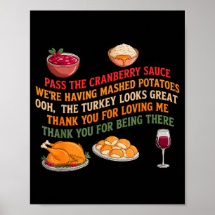 P Die Cranberry-Sauce Hatten Kartoffelbrei Poster