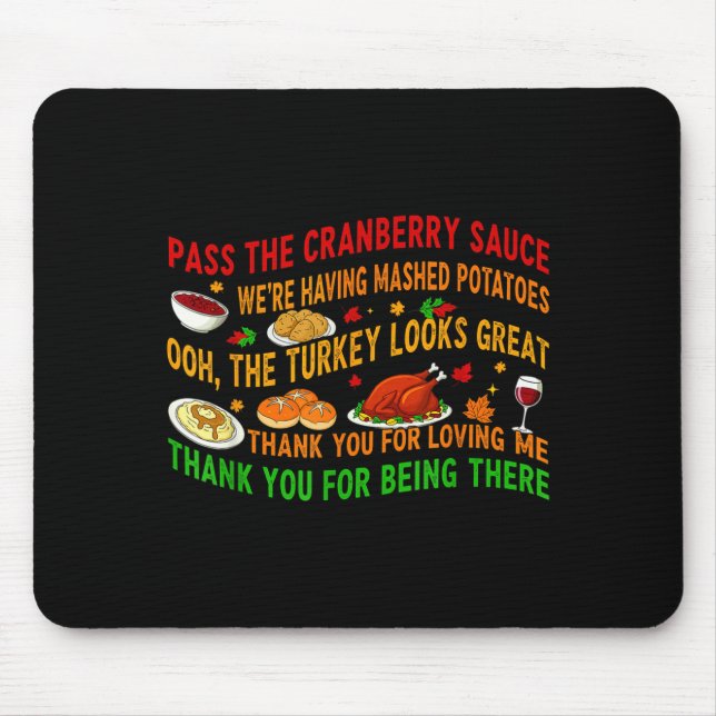 P Die Cranberry-Sauce Kartoffelbrei  Mousepad (Vorne)