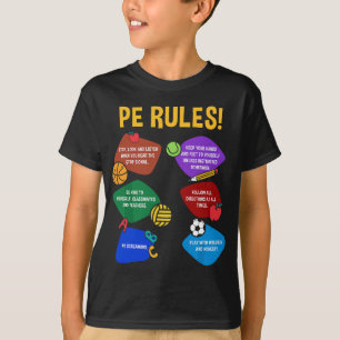 P.E. Lehrer Physikalische Bildung regiert Gymnasti T-Shirt