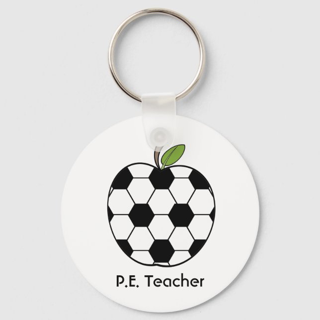 P.E. Teacher Schlüsselanhänger - Fußball-Ball Appl (Vorderseite)
