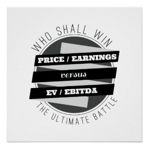 P/E Verhältnis gegen EV/EBITDA Verhältnis Poster