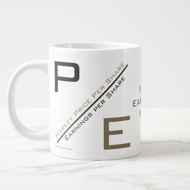 ‚P/E-Verhältnis‘ Jumbo-Tasse (Links)