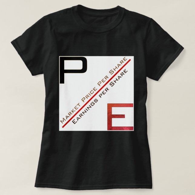 ‚P/E-Verhältnis‘ T-Shirt (Design vorne)