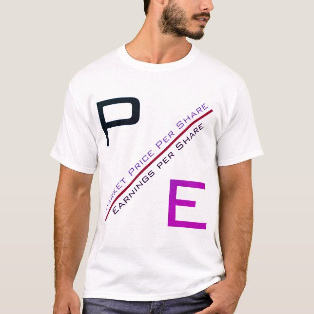 ‚P/E-Verhältnis‘ T-Shirt (Vorderseite)