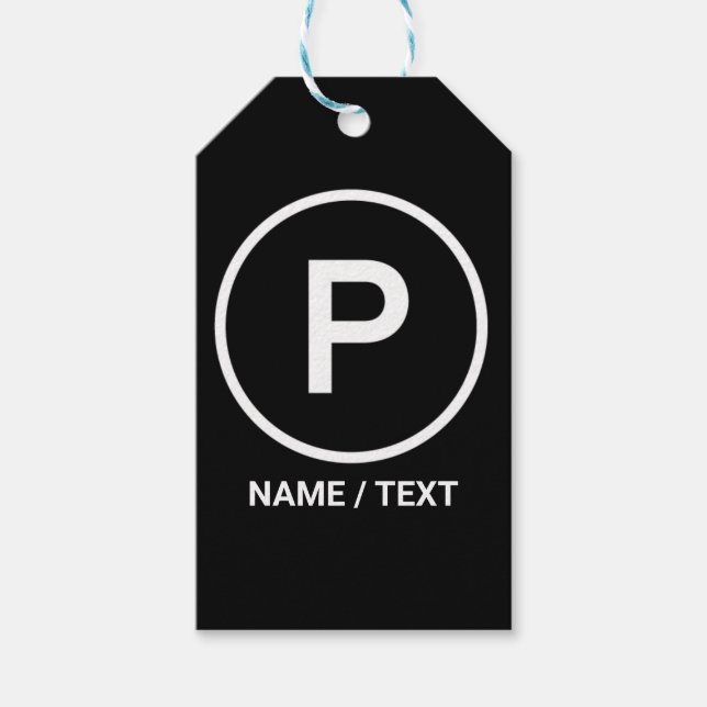 P für Paleo Diät natürliches Muskelfleisch persona Geschenkanhänger (Vorderseite)