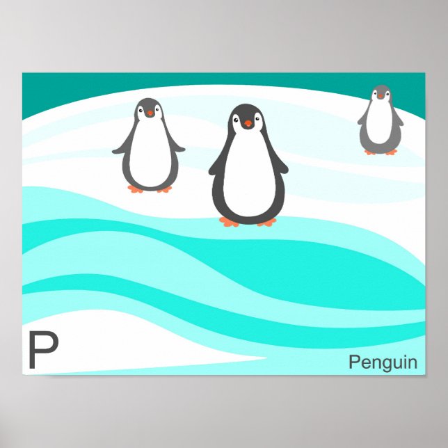 P für Pinguin Poster (Vorne)