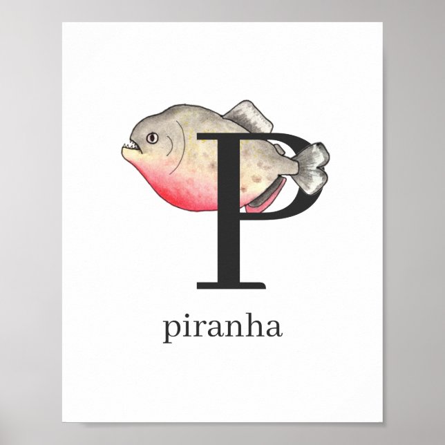 P für Piranha Poster (Vorne)