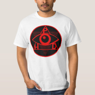 P.H.D. Logo auf weißem Shirt