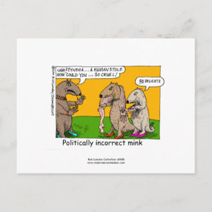 P.I. Mink (Human Stole) Cartoon auf der Postkarte