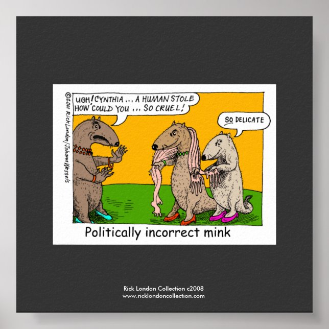 P.I. Mink (Human Stole) Cartoon Quality Poster (Vorne)