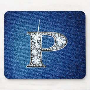 P-Imitate -"Diamant Bling" auf Denim Mousepad