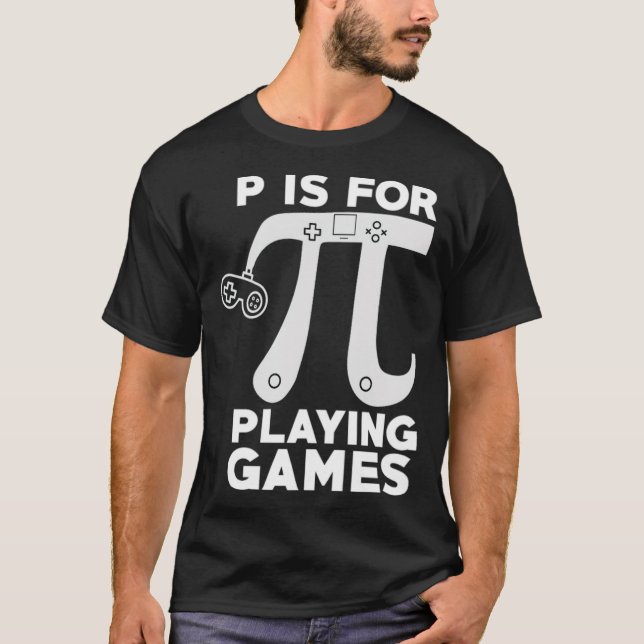 P is For Playing Games Pi Math Symbol Kinderspass T-Shirt (Vorderseite)