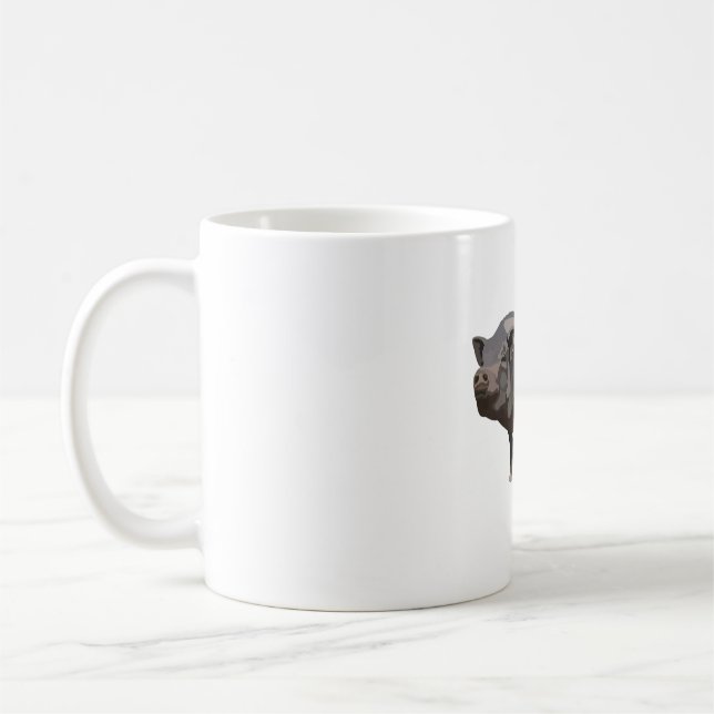 P is for Pot Bellied Pig.Pot-Bellied Pig Illustrat Kaffeetasse (Links)