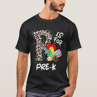 P ist für den vorkaribischen Leopardenlehrer glück T-Shirt