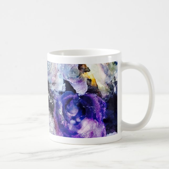 P ist für lila Alphabetkunst-Tasse Kaffeetasse (Rechts)