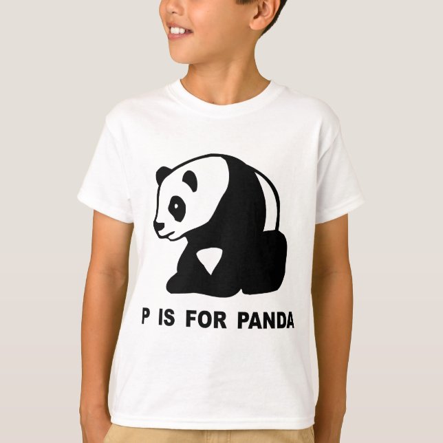 P ist für Panda T-Shirt (Vorderseite)