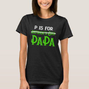 P ist für Papa Saint Patrick's Day Vatertag T-Shirt