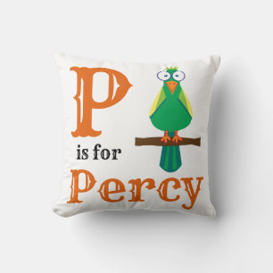 P ist für Percy Babyjunge Kissen