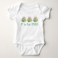 P ist für PHO Alphabet Letter Vietnamese Noodles