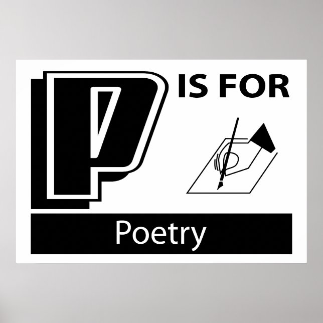 P ist für Poesie Poster (Vorne)