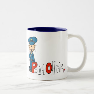 P ist für Polizeibeamten Zweifarbige Tasse
