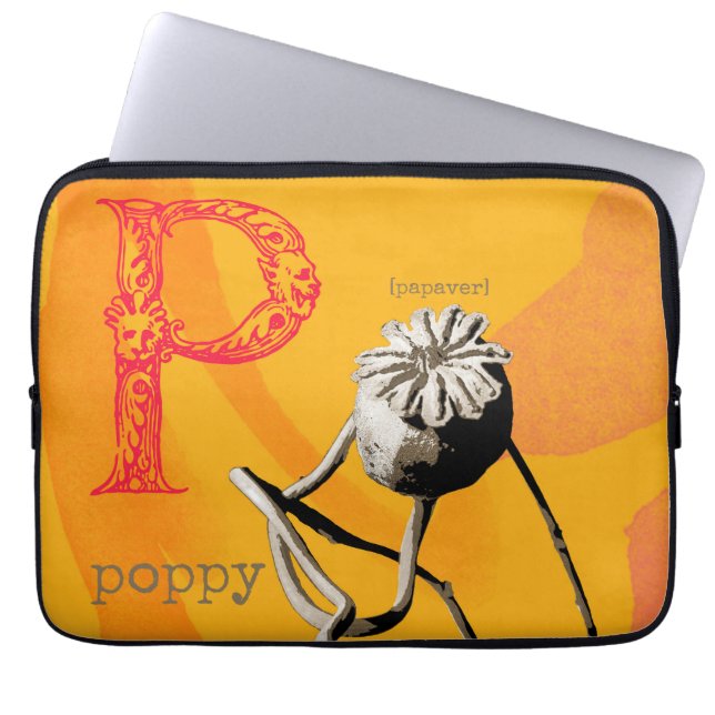 P ist für Poppy Laptopschutzhülle (Vorderseite)