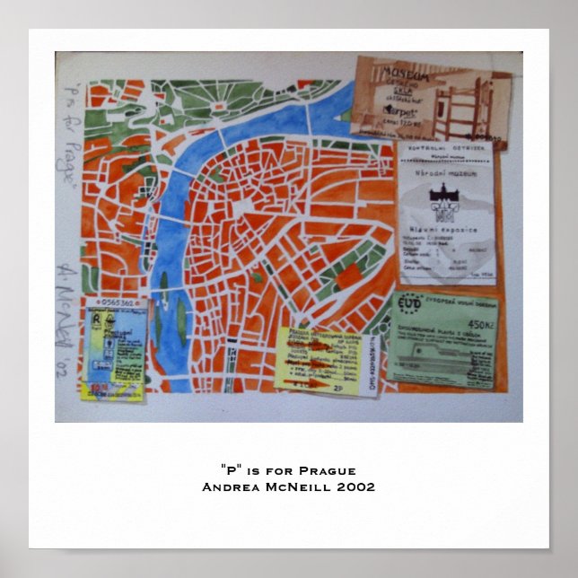 "P" ist für Prag Poster (Vorne)