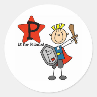 P ist für Prince Runder Aufkleber